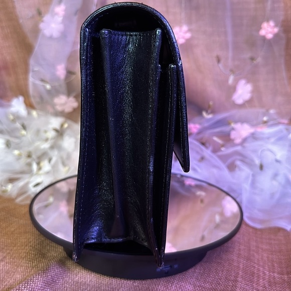 BALLY Vintage Black Leather Combination Lock Clutch - Picture 6 of 14